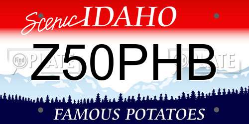 Z50PHB Idaho License Plate