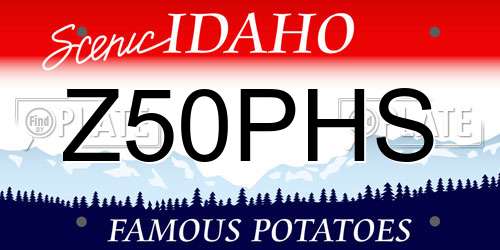 Z50PHS Idaho License Plate