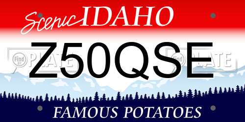 Z50QSE Idaho License Plate