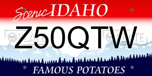 Z50QTW Idaho License Plate