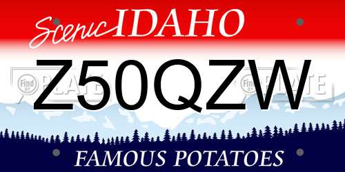 Z50QZW Idaho License Plate