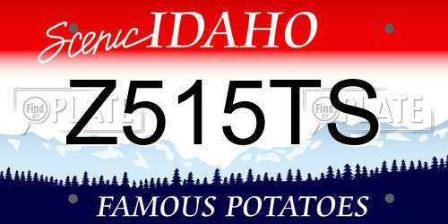 Z515TS Idaho License Plate