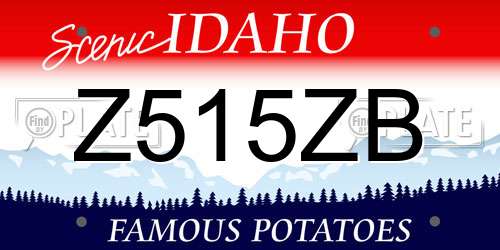 Z515ZB Idaho License Plate
