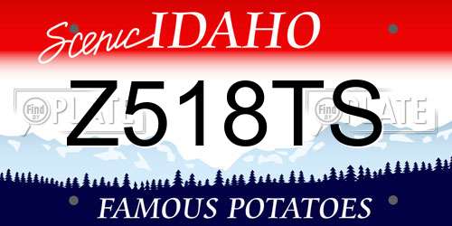 Z518TS Idaho License Plate