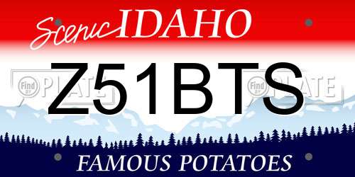 Z51BTS Idaho License Plate