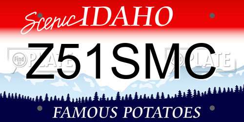 Z51SMC Idaho License Plate
