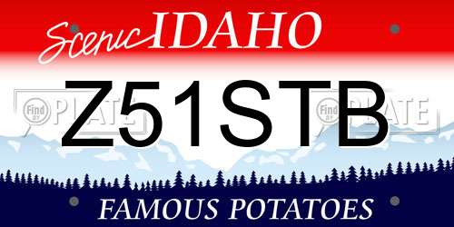 Z51STB Idaho License Plate
