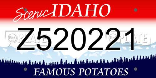Z520221 Idaho License Plate