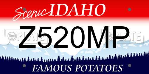 Z520MP Idaho License Plate