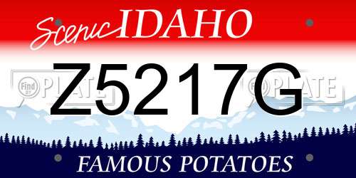 Z5217G Idaho License Plate