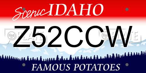 Z52CCW Idaho License Plate