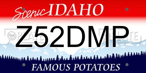 Z52DMP Idaho License Plate