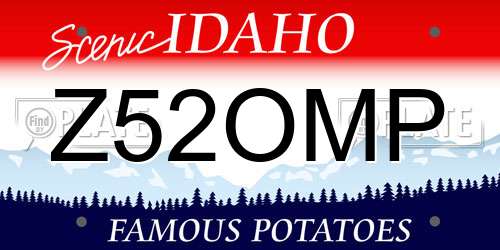 Z52OMP Idaho License Plate