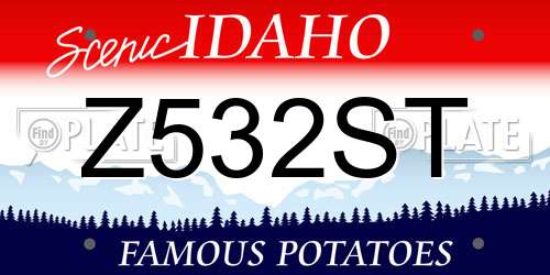 Z532ST Idaho License Plate