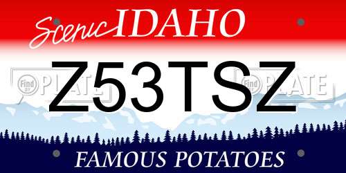 Z53TSZ Idaho License Plate
