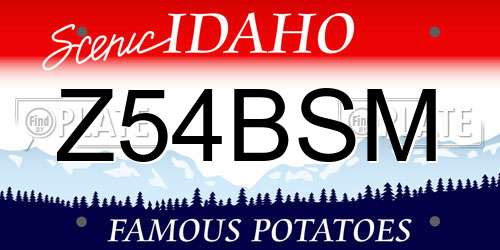 Z54BSM Idaho License Plate