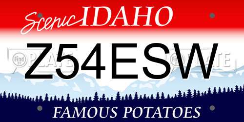 Z54ESW Idaho License Plate