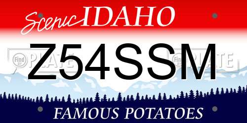 Z54SSM Idaho License Plate