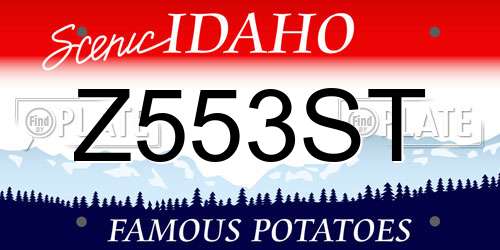 Z553ST Idaho License Plate
