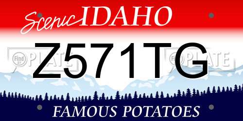Z571TG Idaho License Plate