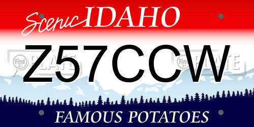 Z57CCW Idaho License Plate