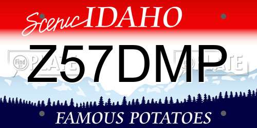 Z57DMP Idaho License Plate