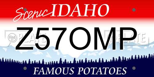 Z57OMP Idaho License Plate