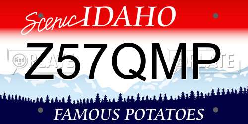 Z57QMP Idaho License Plate