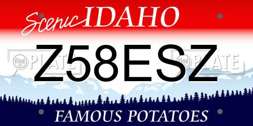 Z58ESZ Idaho License Plate