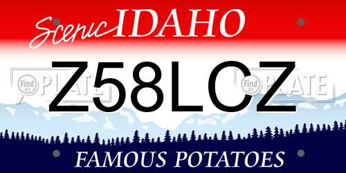 Z58LCZ Idaho License Plate
