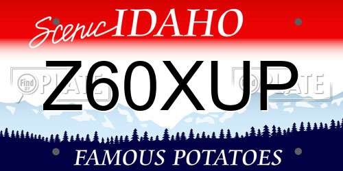 Z60XUP Idaho License Plate