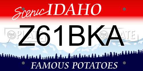 Z61BKA Idaho License Plate