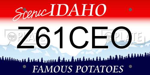 Z61CEO Idaho License Plate
