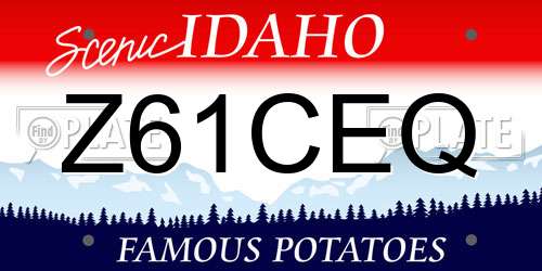 Z61CEQ Idaho License Plate