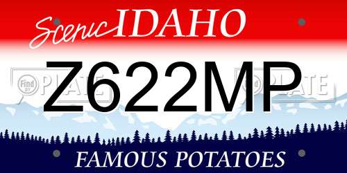Z622MP Idaho License Plate