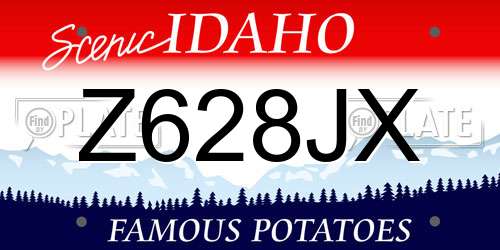 Z628JX Idaho License Plate