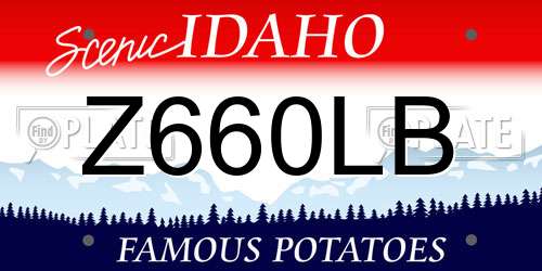 Z660LB Idaho License Plate
