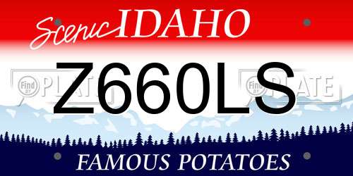 Z660LS Idaho License Plate