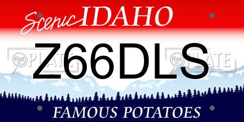 Z66DLS Idaho License Plate