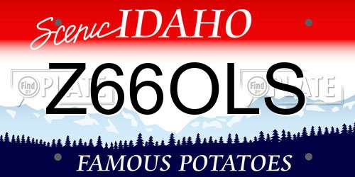 Z66OLS Idaho License Plate