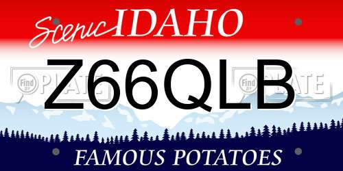 Z66QLB Idaho License Plate