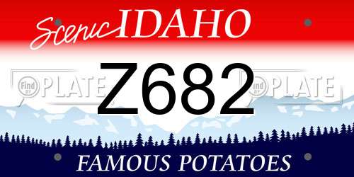 Z682 Idaho License Plate