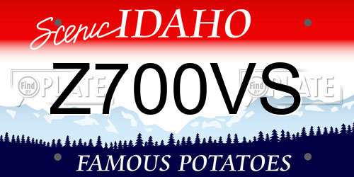 Z700VS Idaho License Plate
