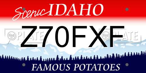 Z70FXF Idaho License Plate