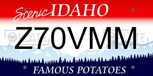 Z70VMM Idaho License Plate