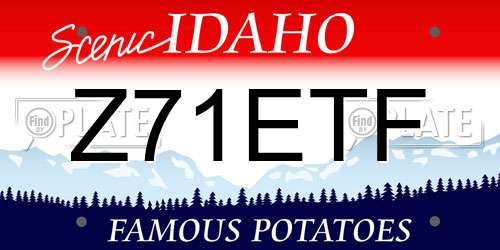 Z71ETF Idaho License Plate