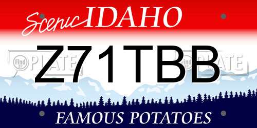 Z71TBB Idaho License Plate