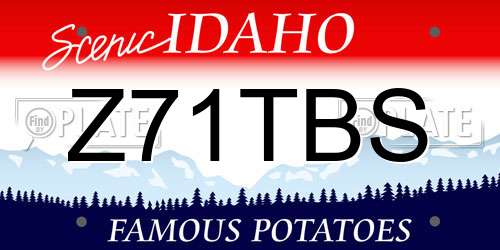 Z71TBS Idaho License Plate