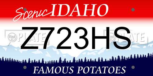 Z723HS Idaho License Plate