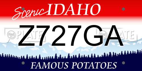 Z727GA Idaho License Plate